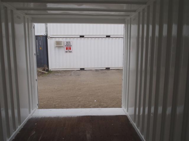 15' Steel Storage Container Interior looking out